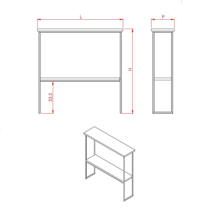 Disegno con indicazione delle misure selezionabili