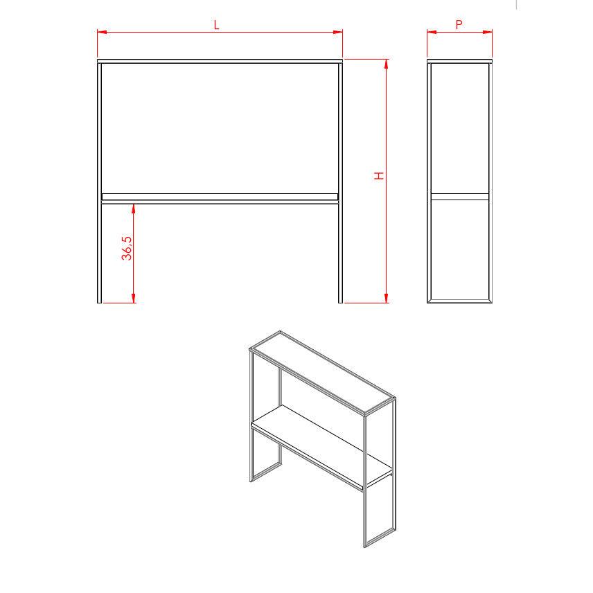 Disegno con indicazione delle misure selezionabili