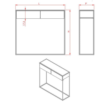 Disegno con indicazione delle misure selezionabili